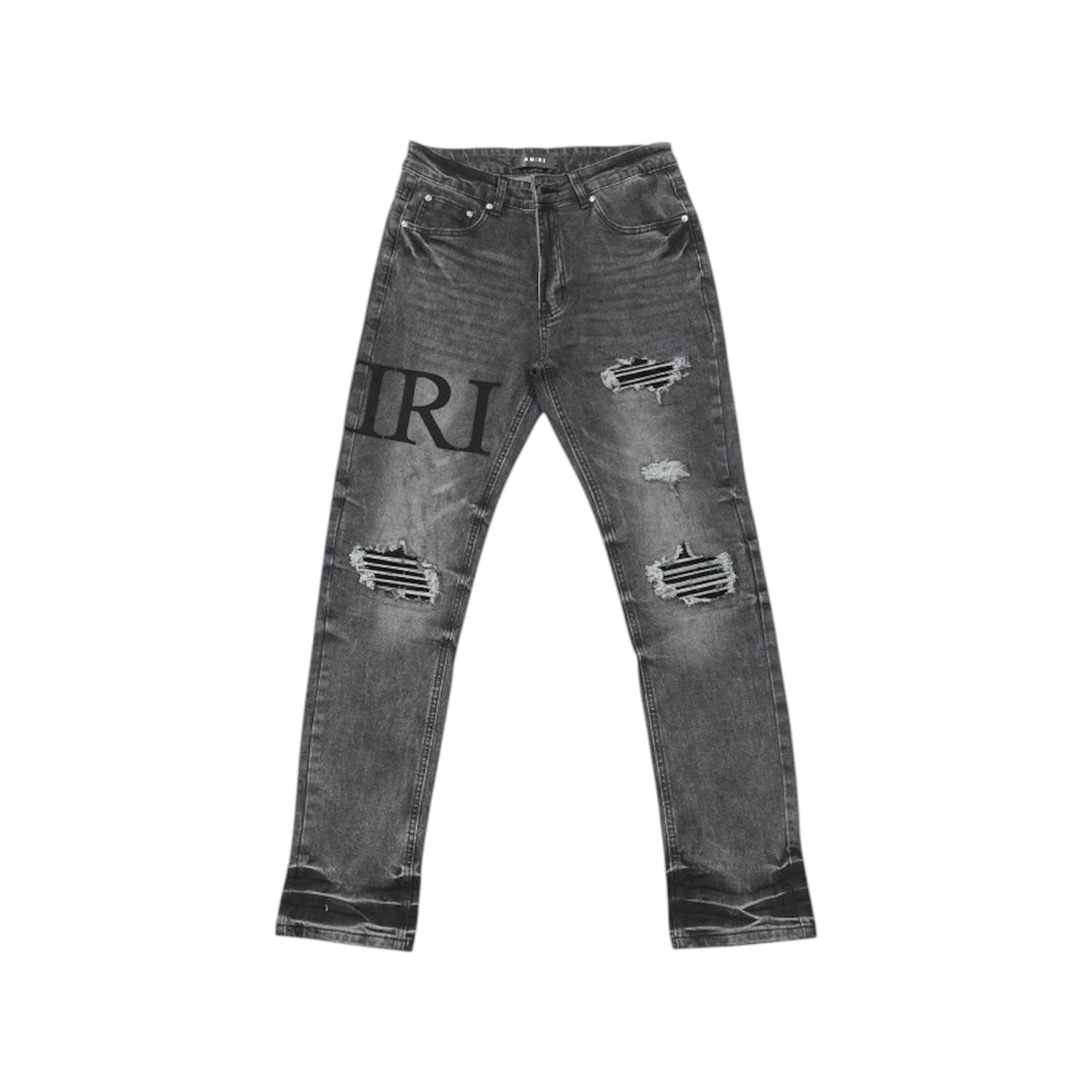 “Core Logo MX1” Jeans (Grey/Black) — Amiri