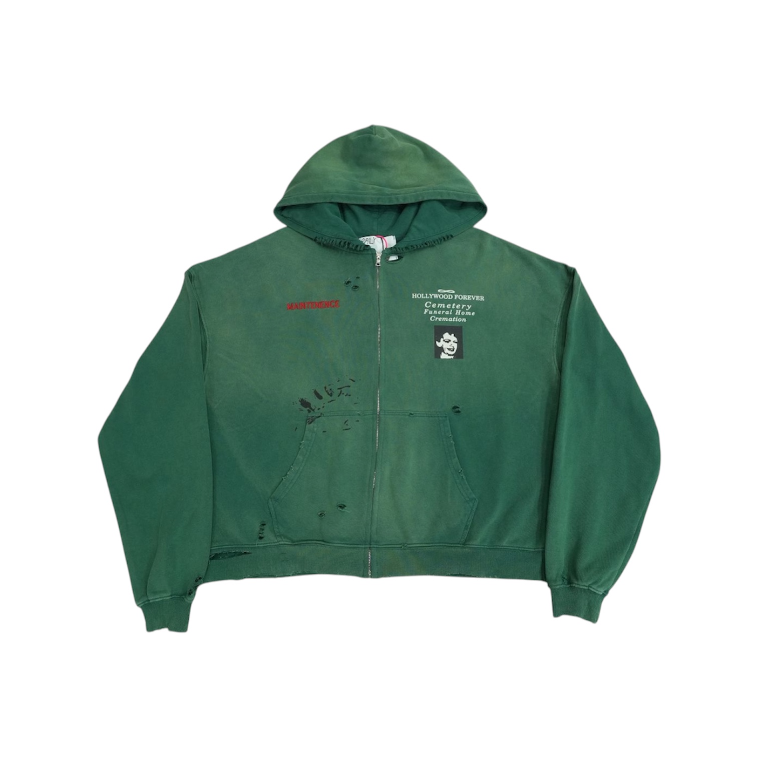 “Hollywood Forever” Zip Hoodie (Green) — Paly Hollywood