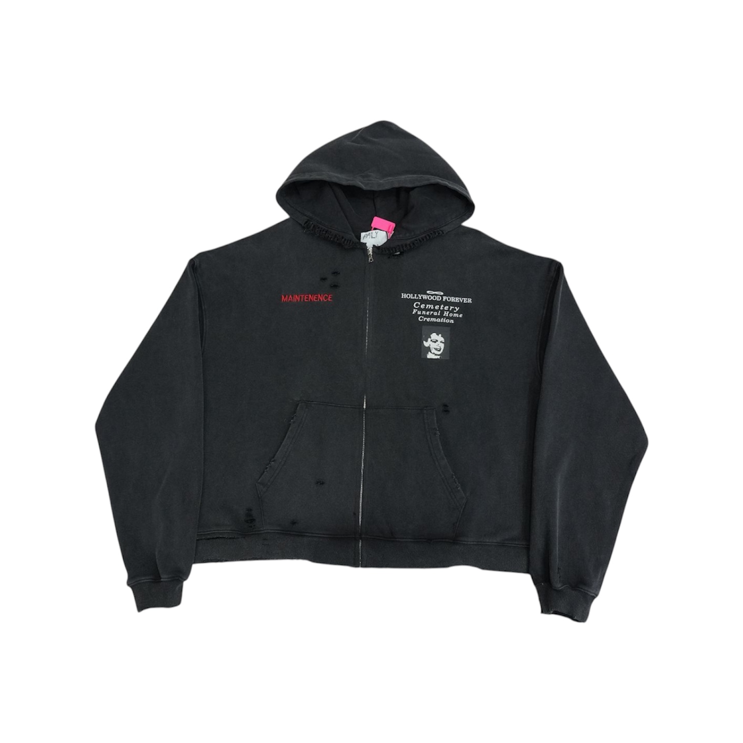 “Hollywood Forever” Zip Hoodie (Black) — Paly Hollywood