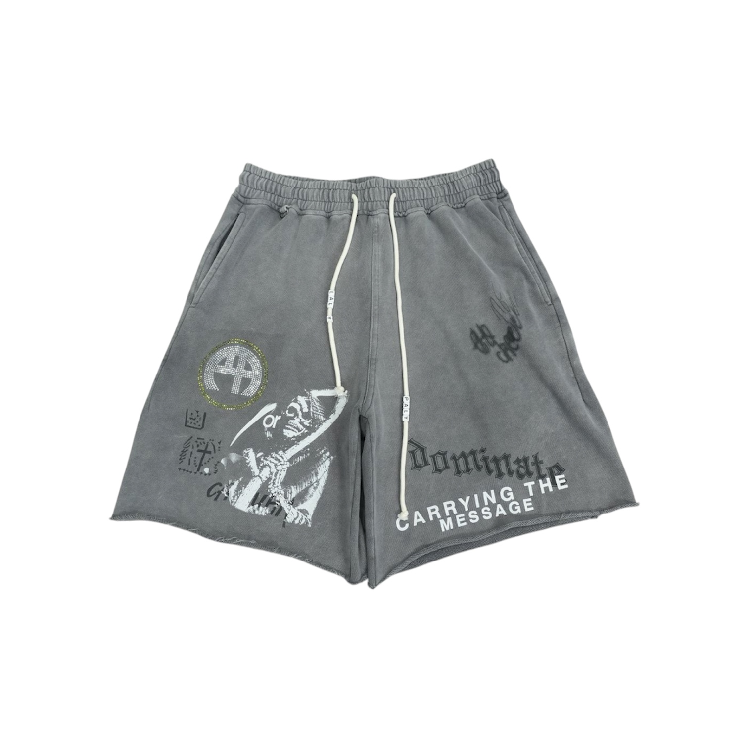 “Carry the Message” Shorts (Grey) — Paly Hollywood