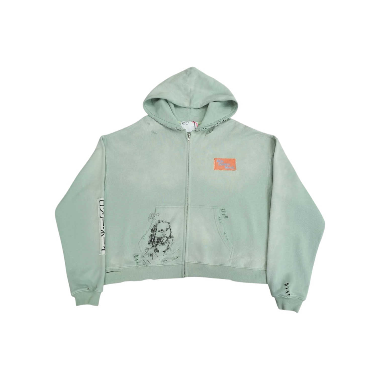 “Alta Cienega” Zip Hoodie (Green) — Paly Hollywood