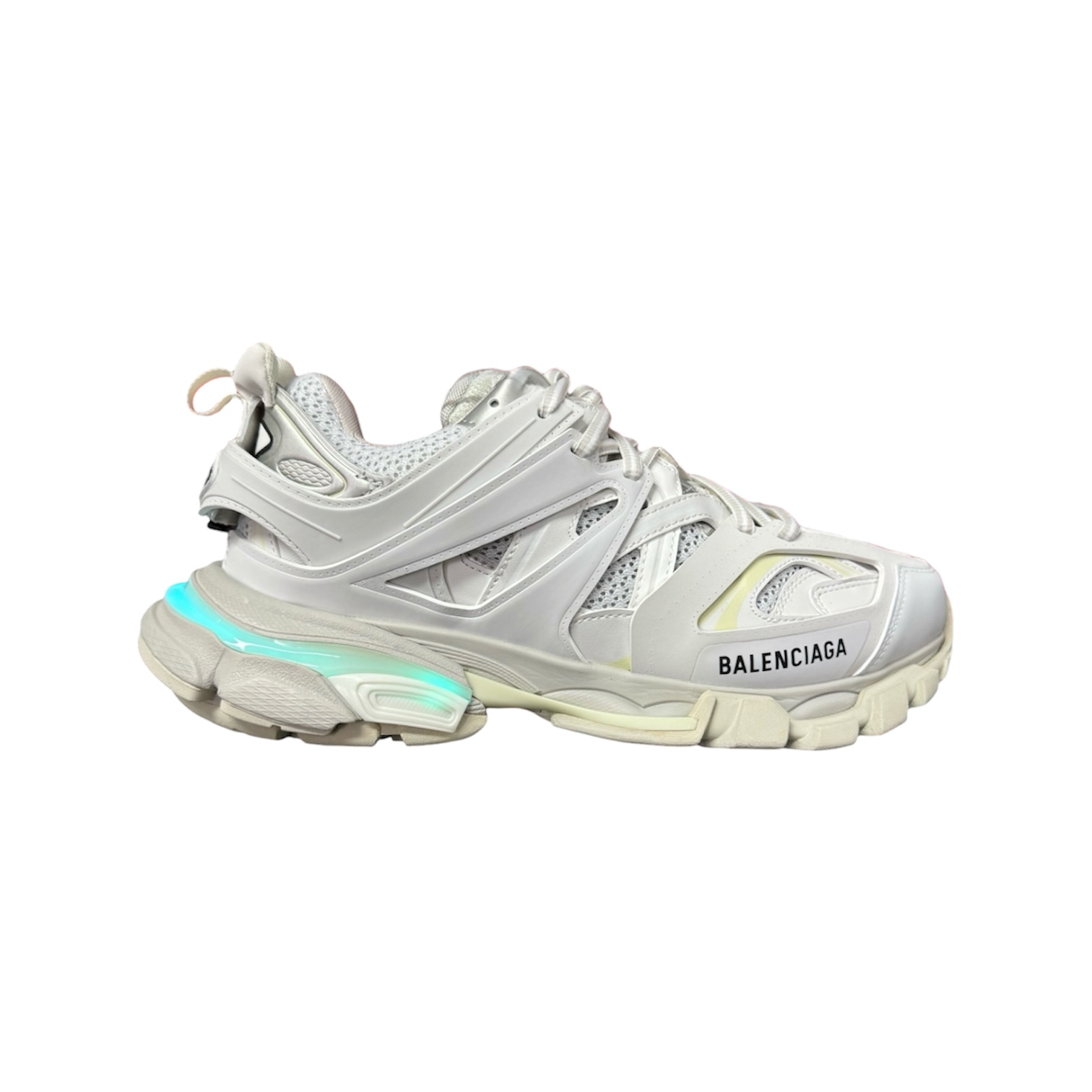 “Track 1 LED” Sneakers (Full White) — Balenciaga