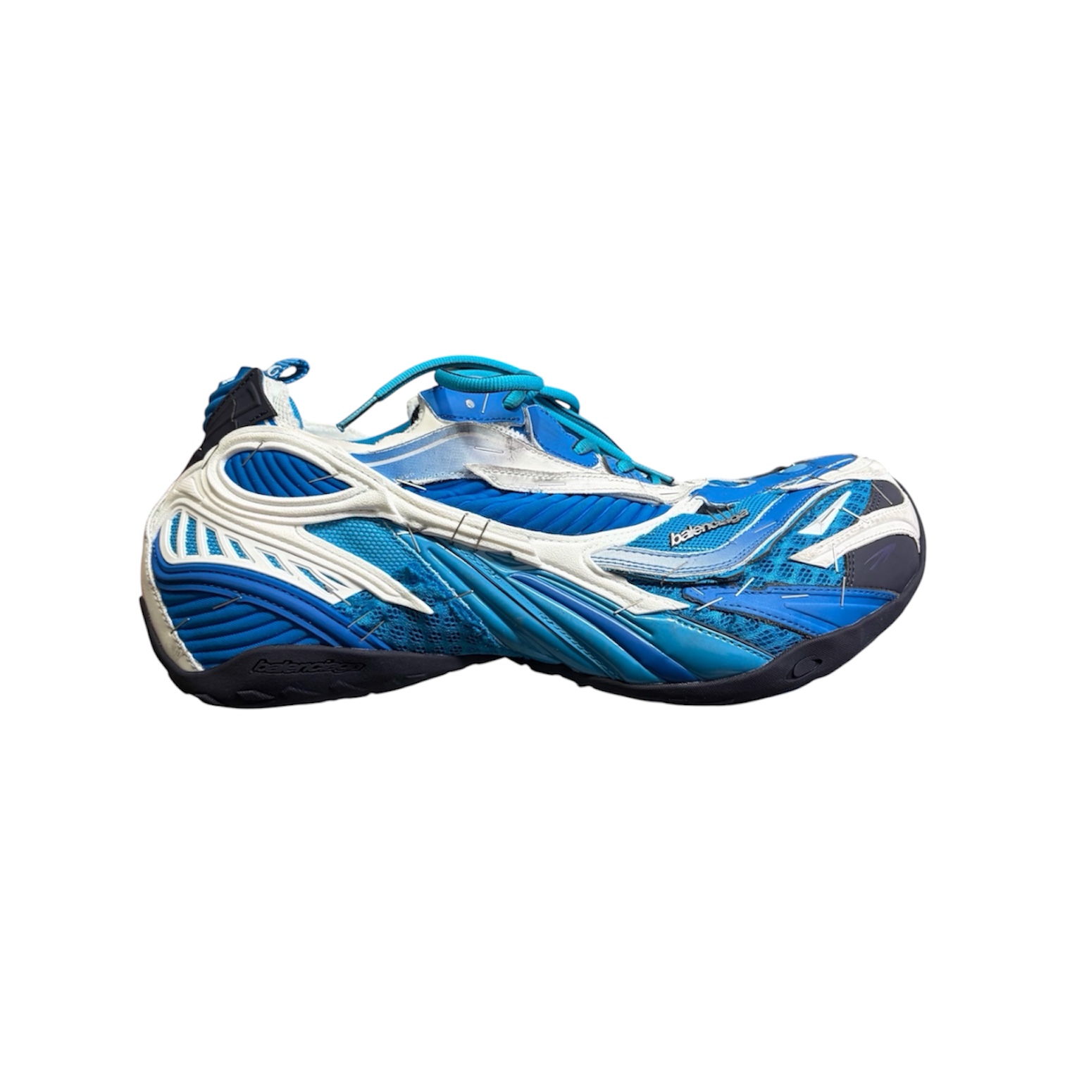 “Soleless” Sneakers (Blue/White/Black) — Balenciaga