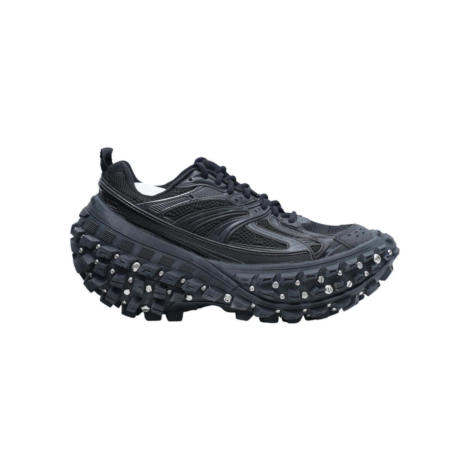“Defender” Sneakers (Black Screw Studs) — Balenciaga