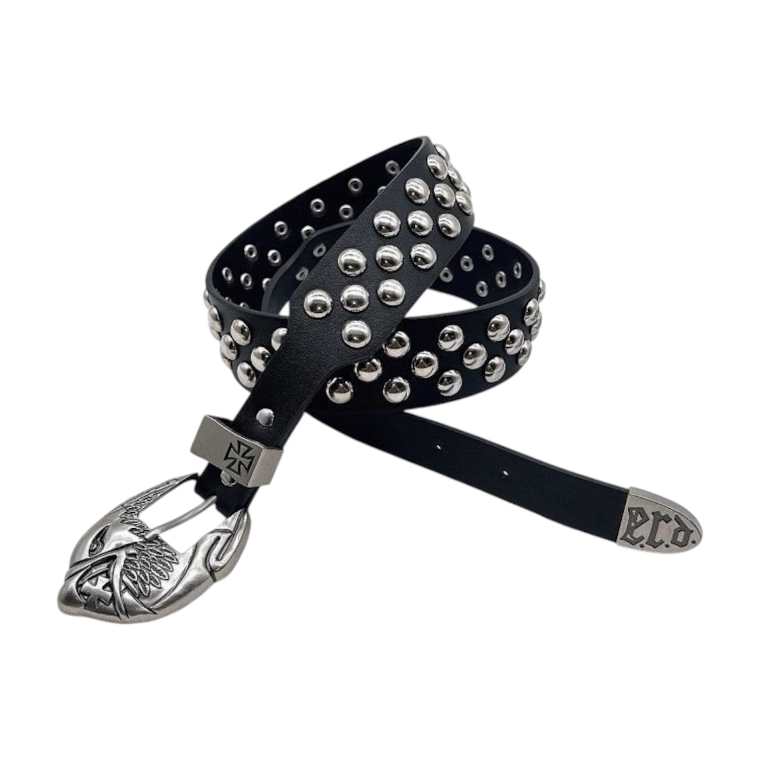 “Eagle Buckle Studded” Belt (Black) — Enfants Riches Déprimés