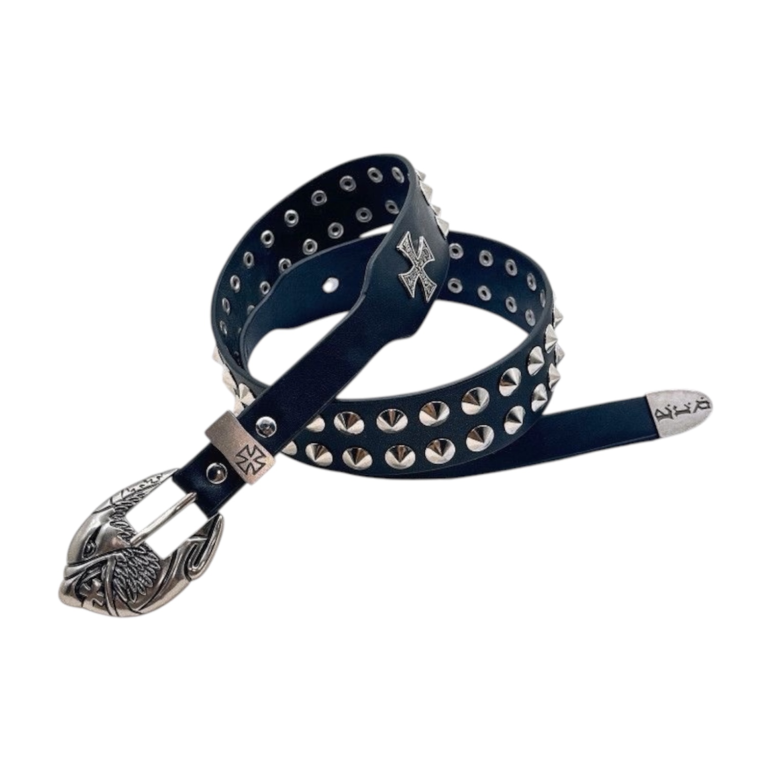 “Eagle Buckle Iron Cross Studded” Belt — Enfants Riches Déprimés