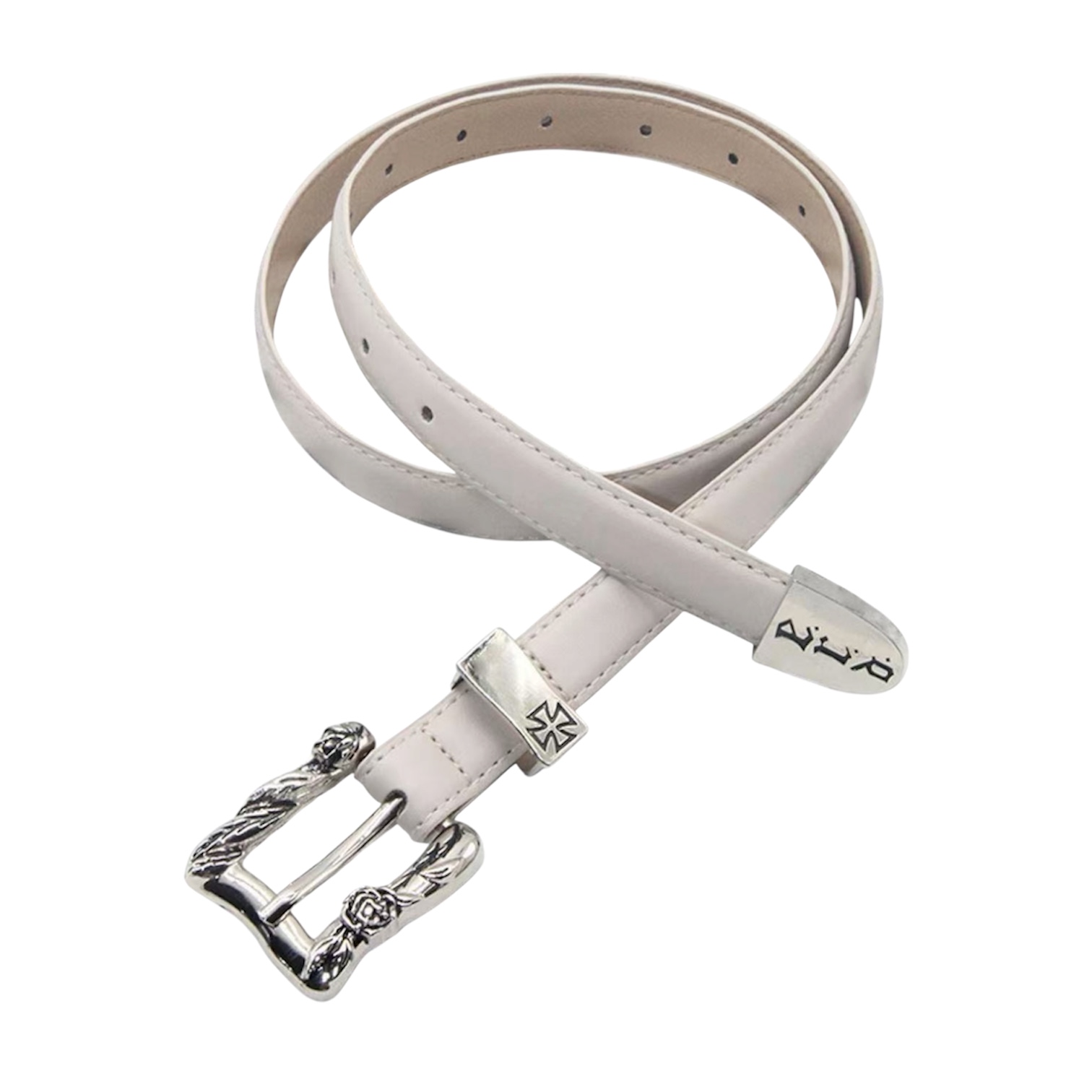 “Plain Western” Belt (White) — Enfants Riches Déprimés