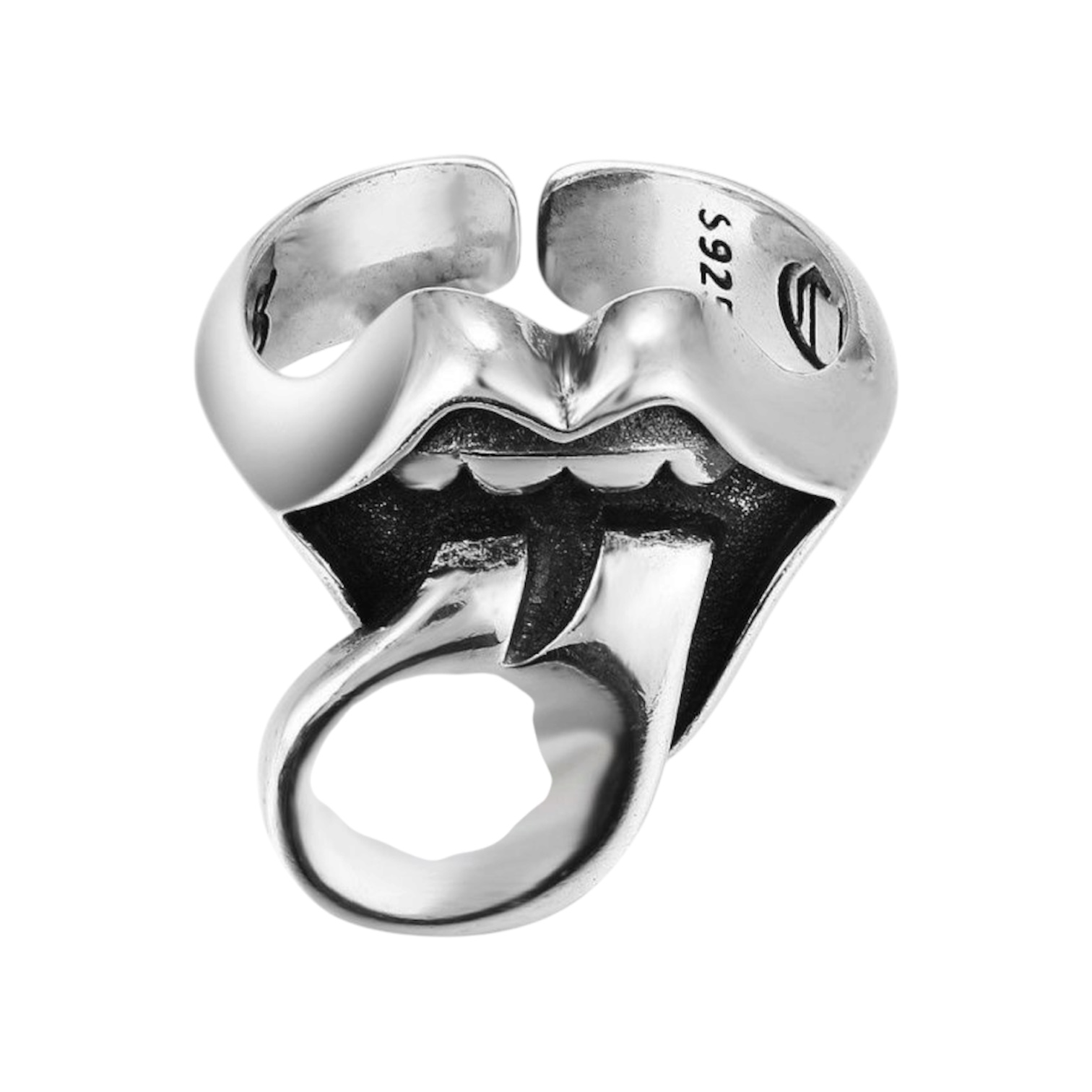 “Lips & Tongue” Ring — Chrome Hearts