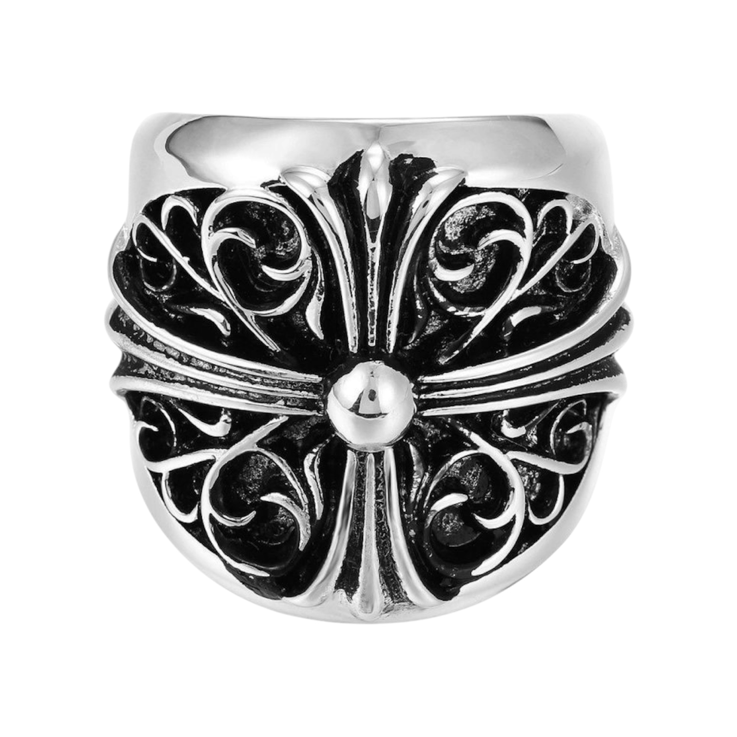 “Classic Oval Cross” Ring — Chrome Hearts