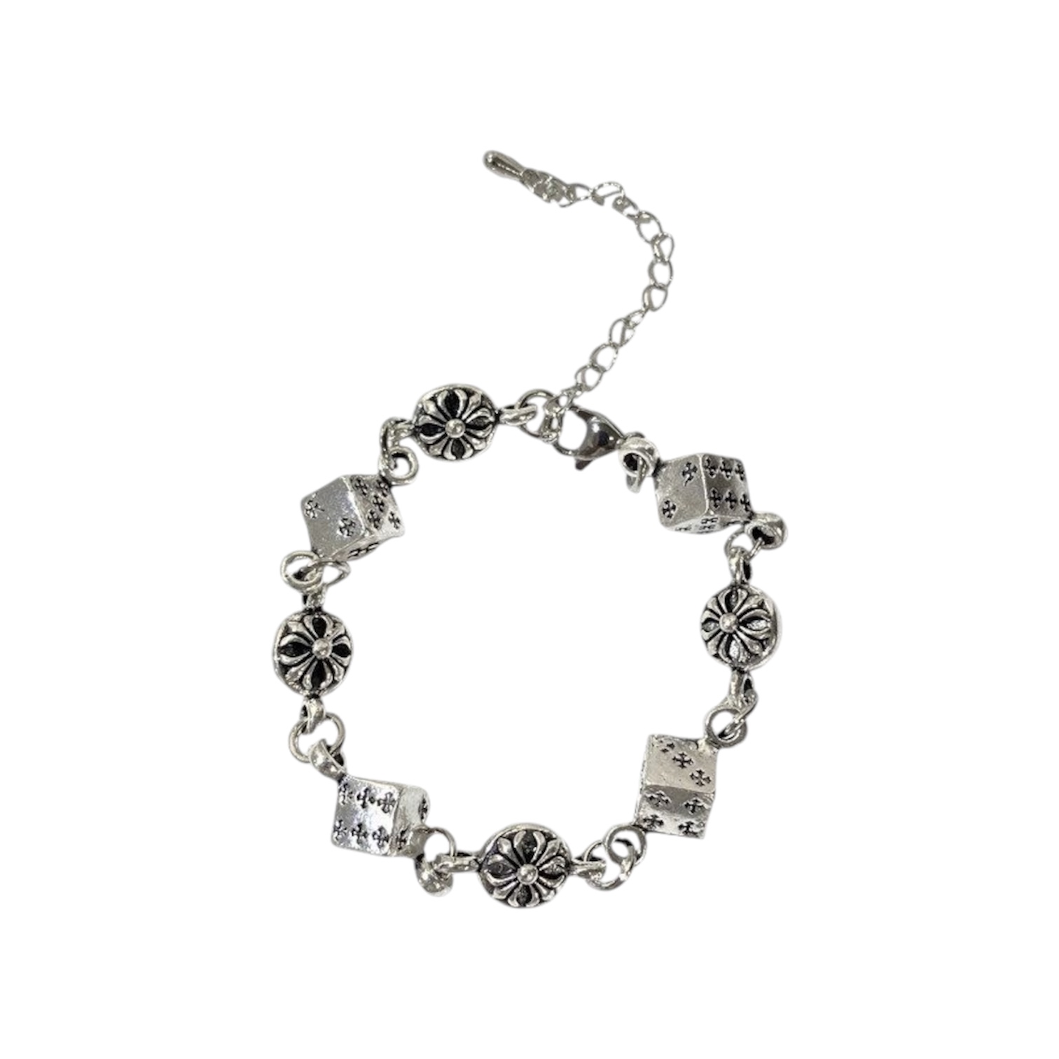 “Cross Dice Chain” Bracelet — Chrome Hearts
