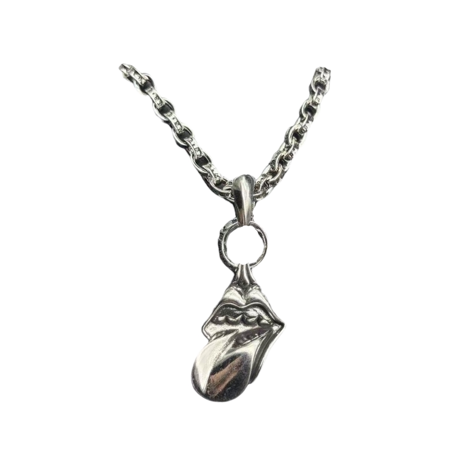 “Lips & Tongue” Necklace — Chrome Hearts