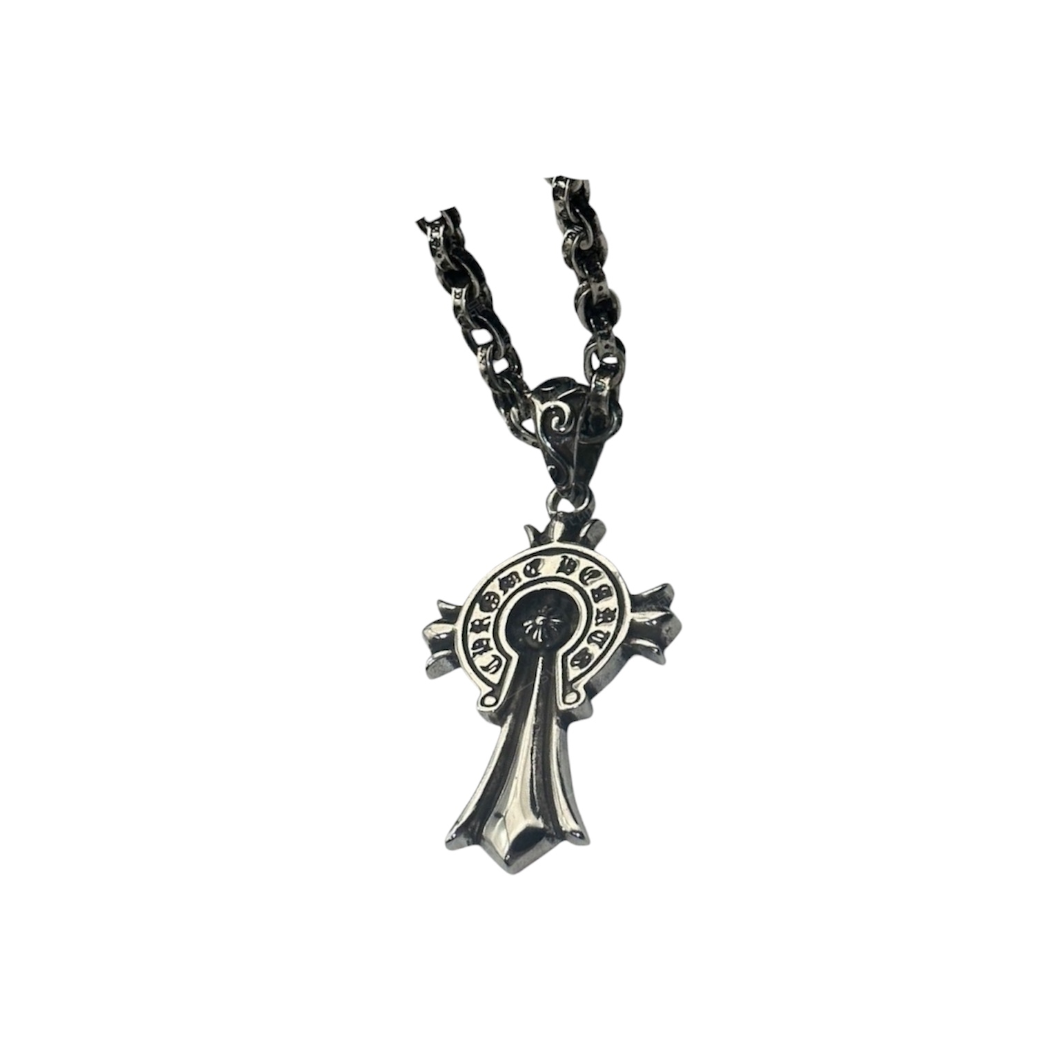 “Horseshoe Small Cross” Necklace — Chrome Hearts