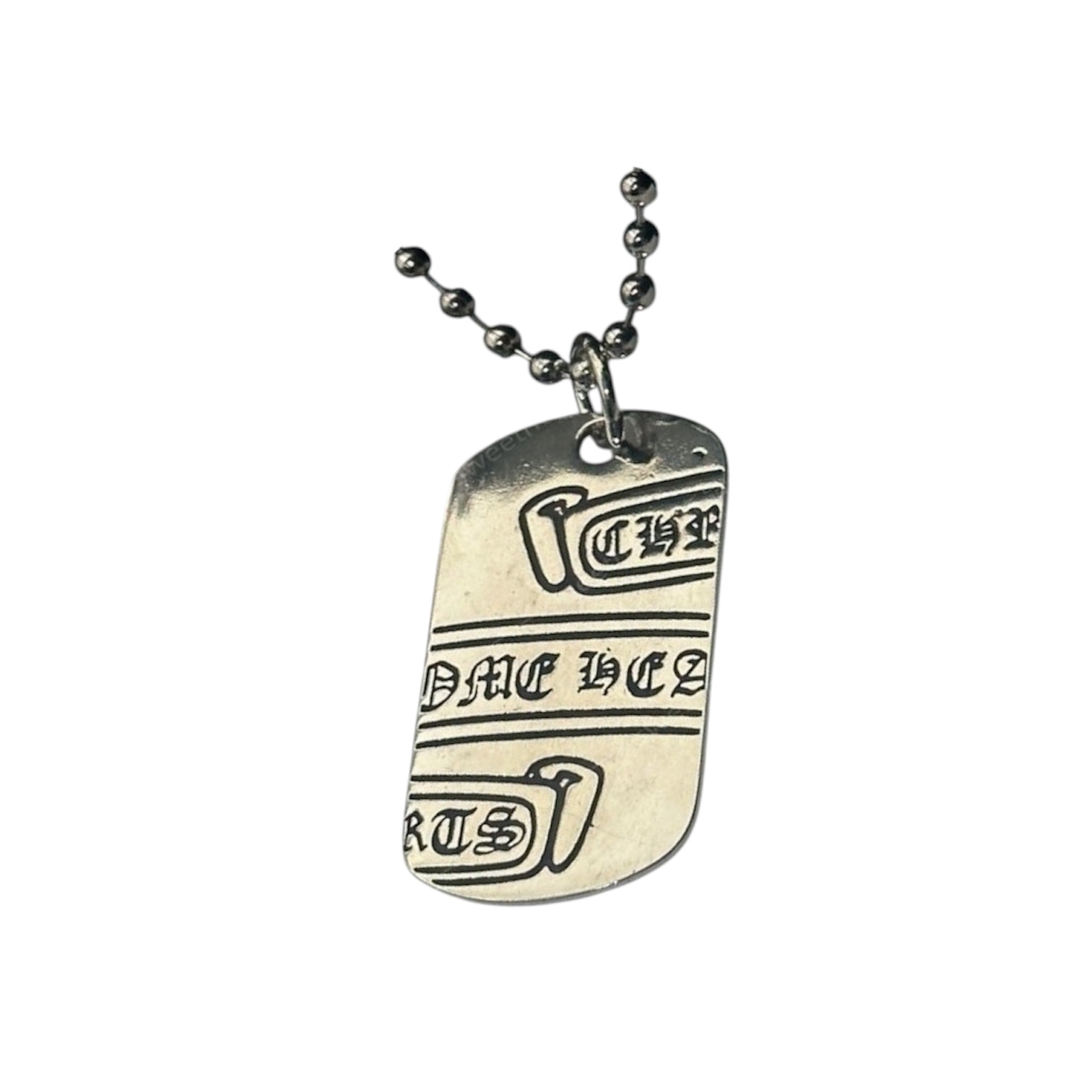 “Dog Tag Scroll” Necklace — Chrome Hearts