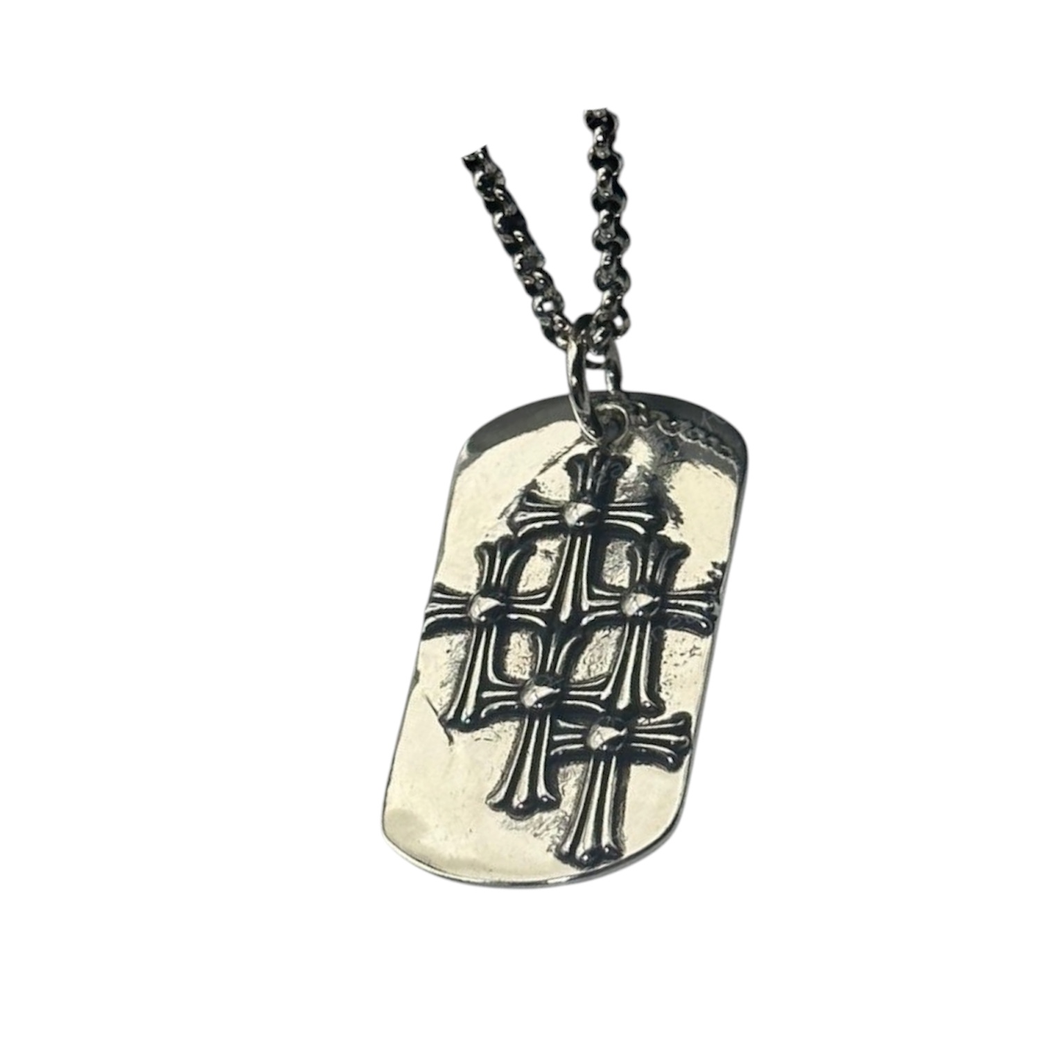 “Cemetery Cross Dog Tag” Necklace — Chrome Hearts
