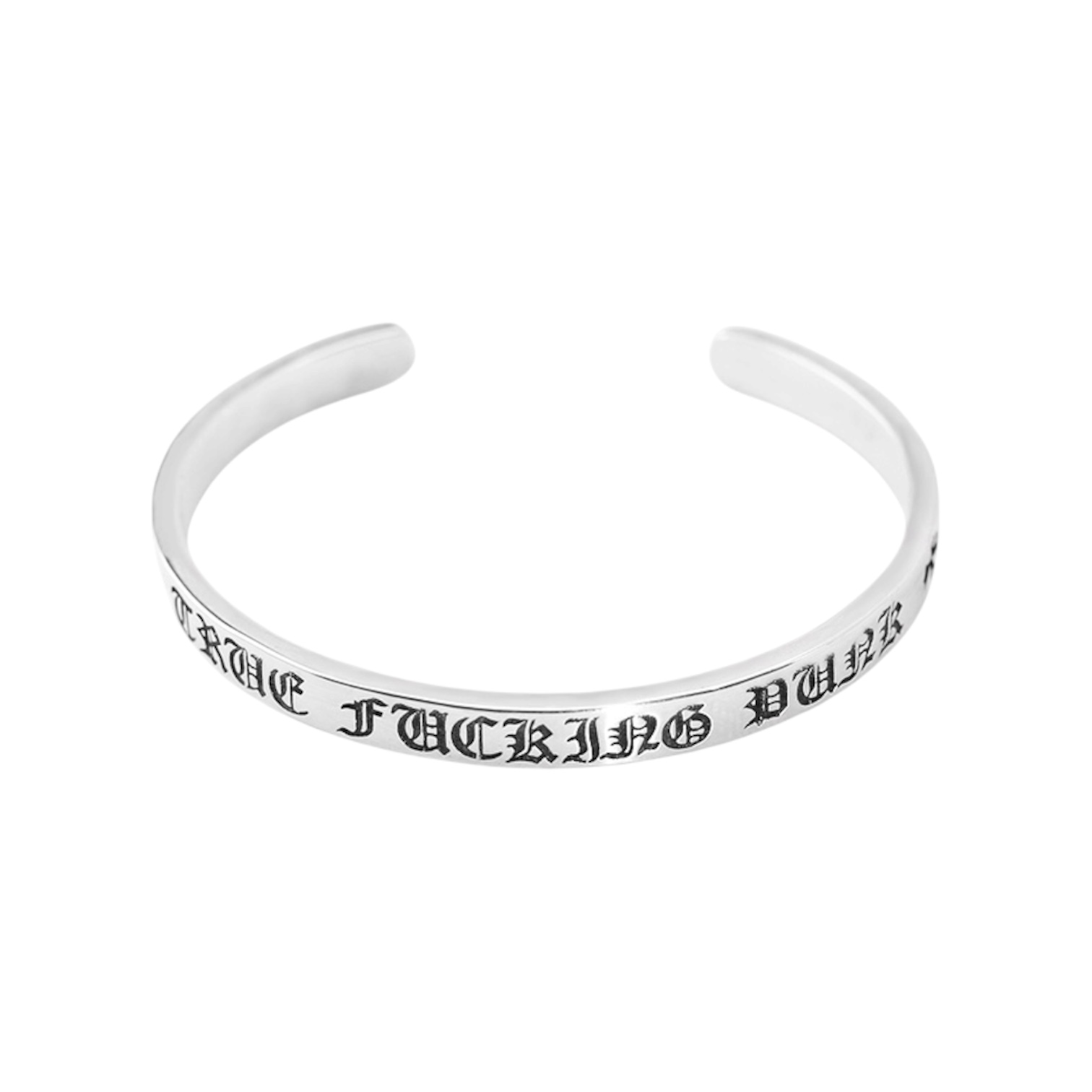 “True Fucking Punk Flat Bangle” Bracelet — Chrome Hearts