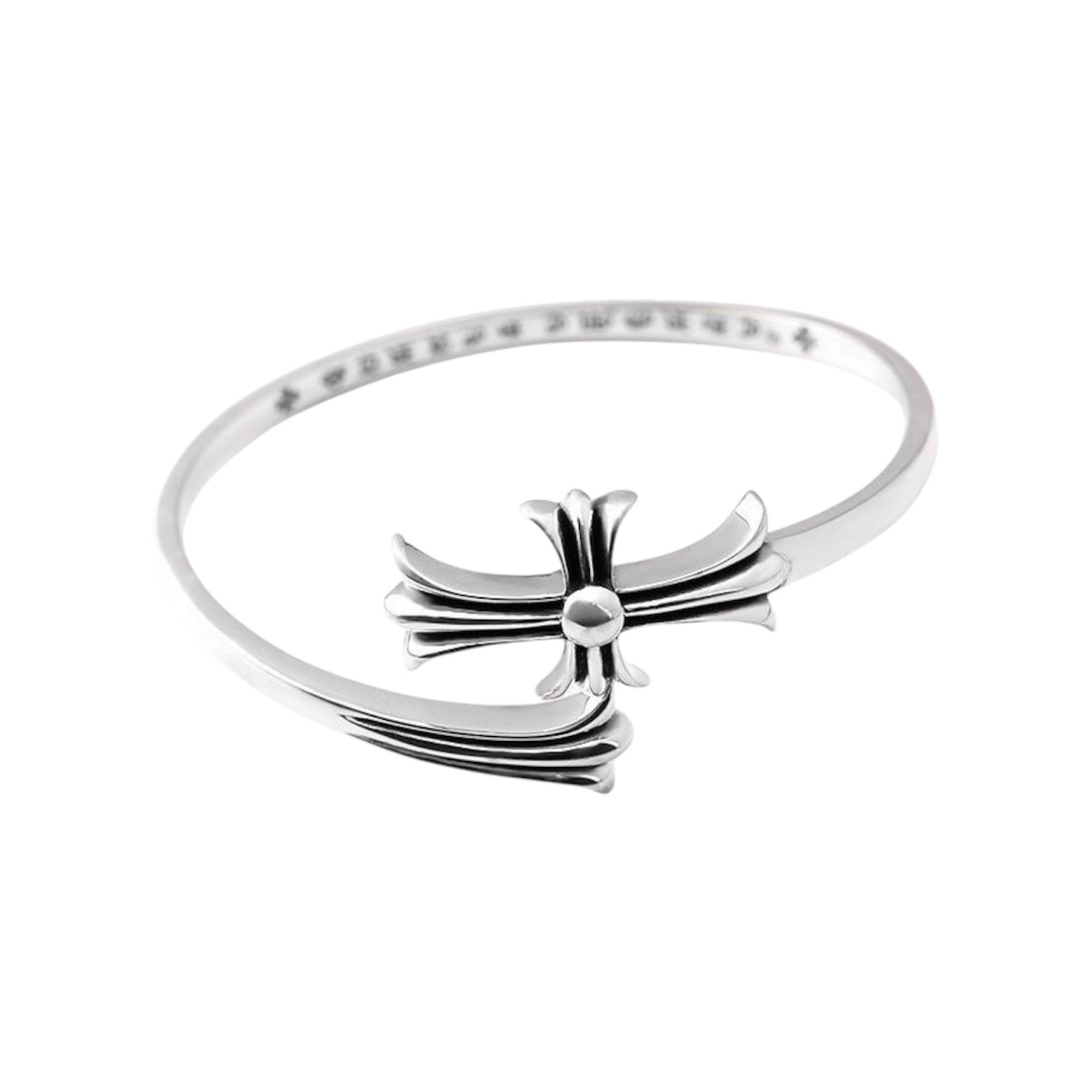 “Cross Overlap Bangle” Bracelet — Chrome Hearts